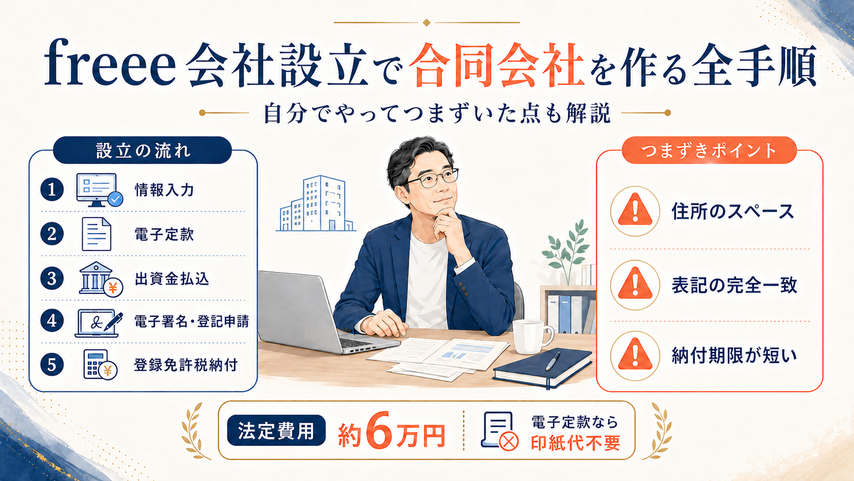 freee会社設立で合同会社を作る全手順｜自分でやってつまずいた点も解説