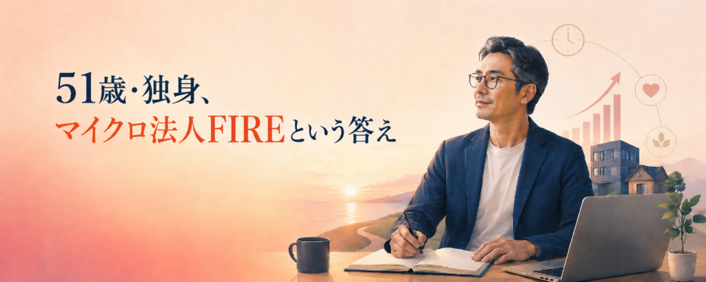 51歳・独身、マイクロ法人FIREという答え ── おひとりさまの人生後半戦設計