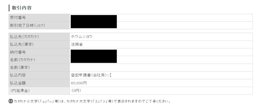 合同会社設立の登録免許税（約6万円）