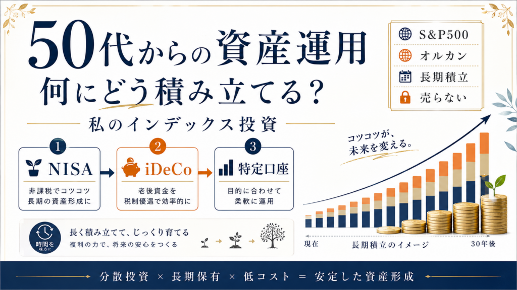 50代からの資産運用、何にどう積み立てる？｜私のインデックス投資