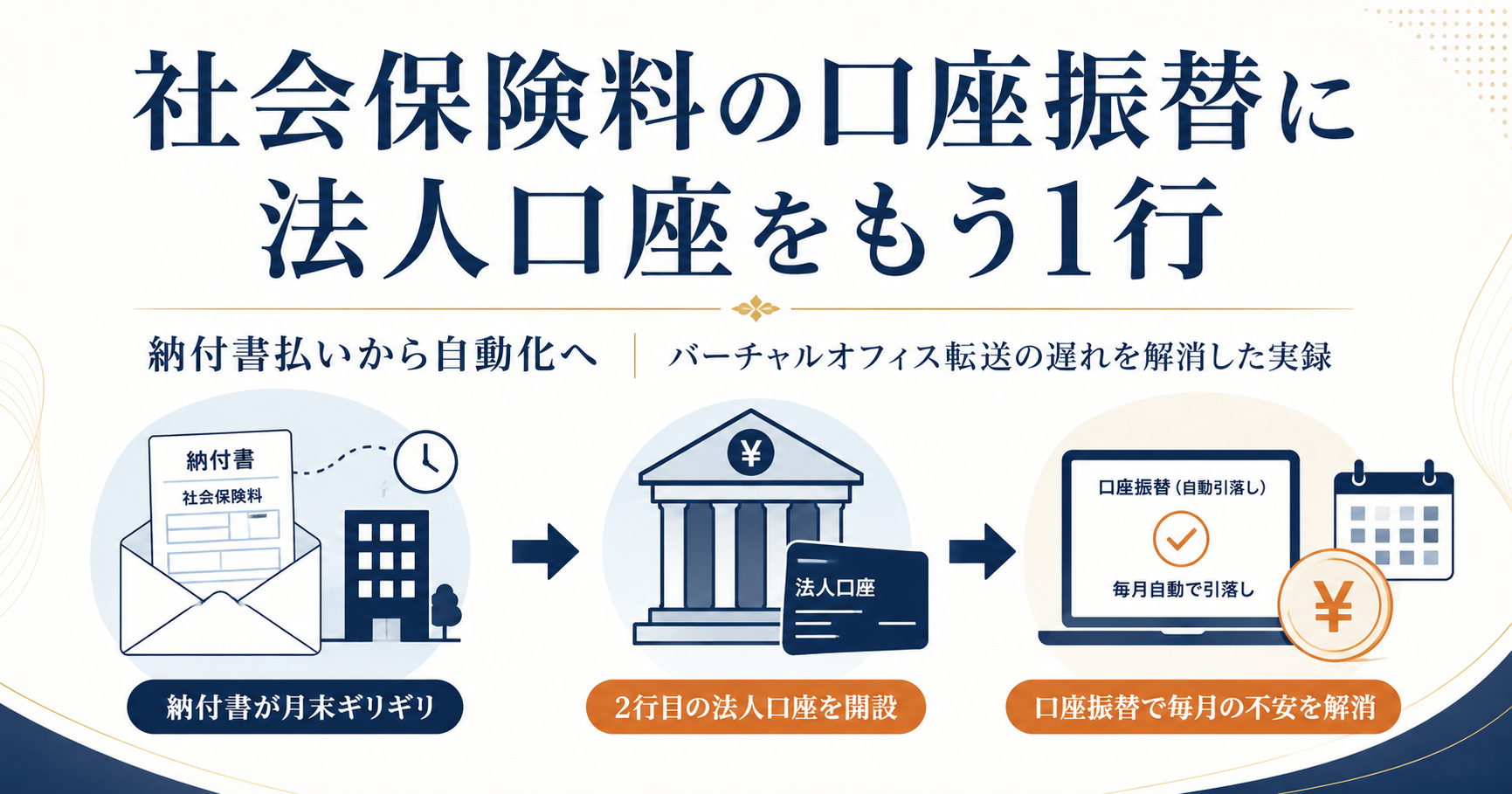 社会保険料の口座振替に法人口座をもう1行｜SMBC Trunkを開設した話